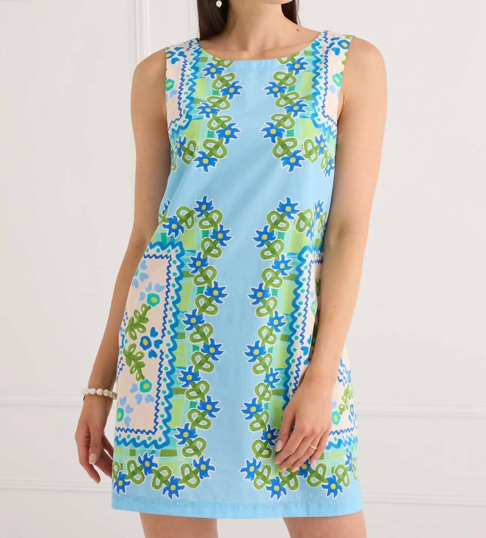 NEW ALIVIA rowan mini dress in blue floral folk
